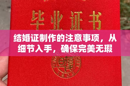 福泉结婚证制作的注意事项，从细节入手，确保完美无瑕